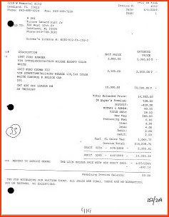 [Receipt dated 04-04-09 from Garner and Associates Auctioneers showing the purchase of the Caterpillar Back Hoe (serial number 7BC00267)]