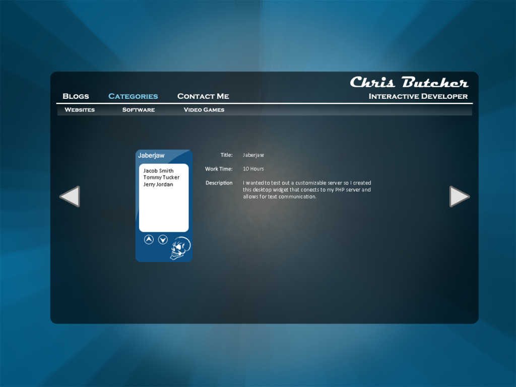 Portfolio Website (c) cbutcher84 this website