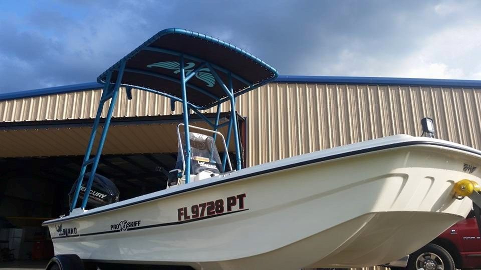 mako pro skiff wake/bimini/t top build Dedicated To The Smallest Of