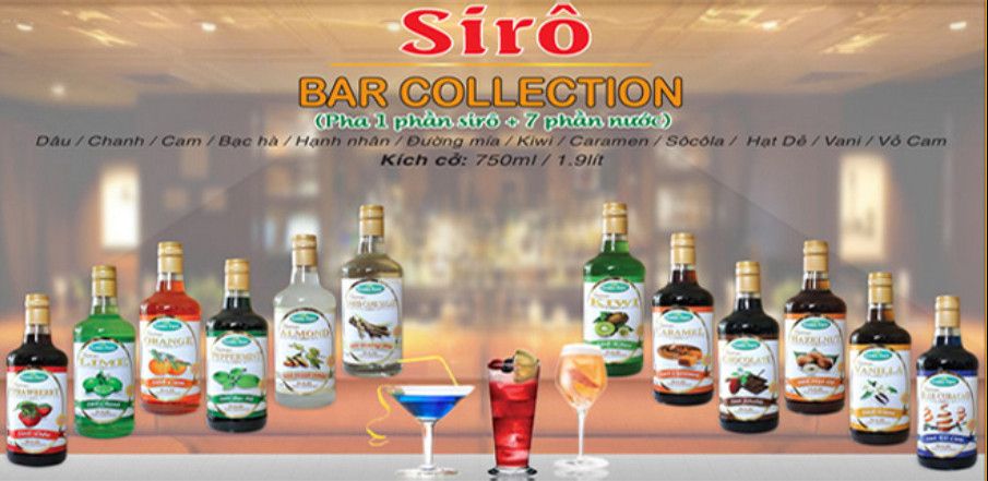Siro pha chế bán Cocktail bán tại HCM