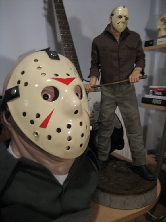 BIG Jason Voorhees (PART 3) statue with my life size bust + snake