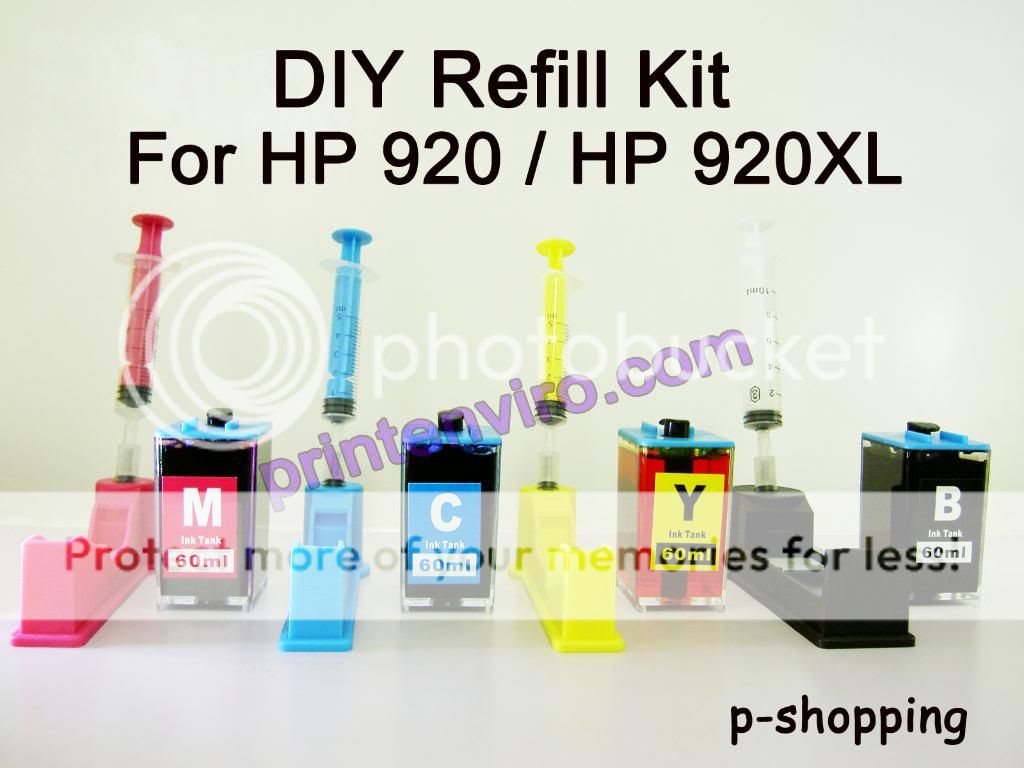 DIY Ink Refill kit system for HP 920 XL 920XL Cartridge  