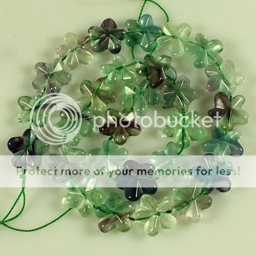 L16310 Carved fluorite five Star flower loose Beads 30pcs  