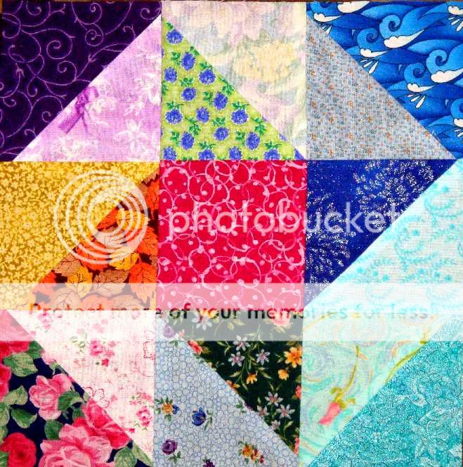 16 Friendship Stars Quilt Top Fabric Blocks Quilting