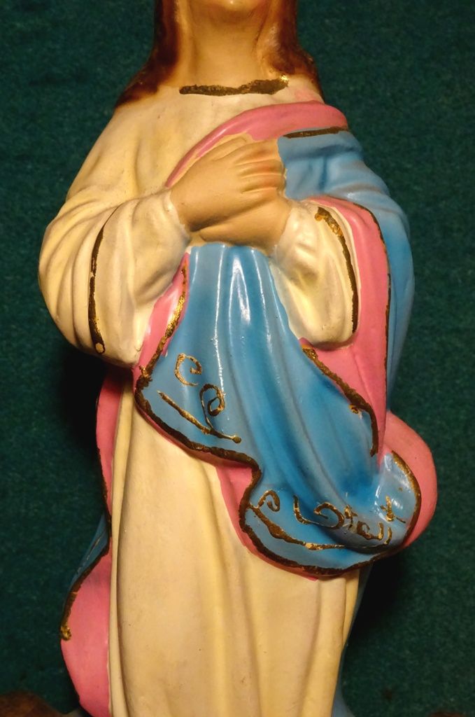 Our Lady Of Immaculate Conception Vtg 957 Chalkware Figure Statue Ebay